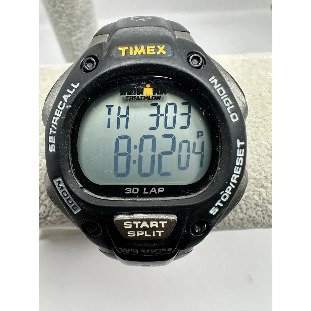 Timex 170 W8 Mens Watch‎ New Battery Black 2012 38MM 8.5